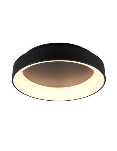 Plafonnier LED Girona rond orientable noir