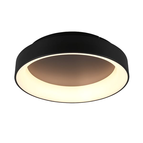 Plafonnier LED Girona rond orientable noir