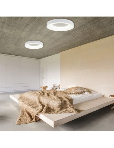Plafón de techo LED Girona regulable pequeño blanco