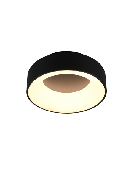Plafón de techo LED Girona regulable pequeño negro