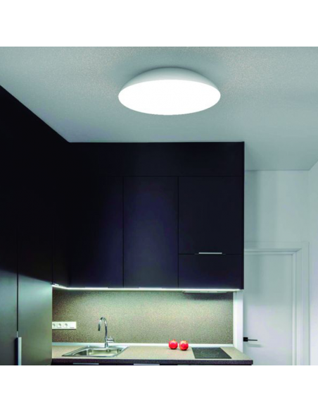 Plafonnier LED Kazz blanc avec 4 ou 6 lumières d'ambiance