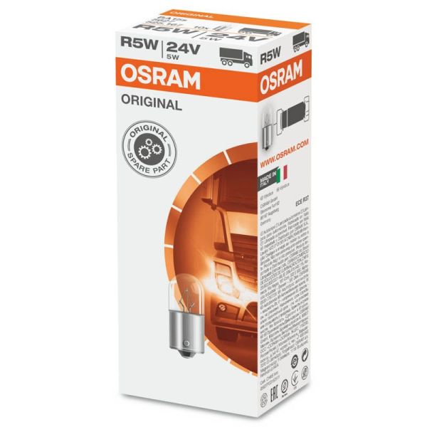 Bombilla R5W 24V BA15s Halógena Original 1 Und. 1 Polo Osram | LeonLeds