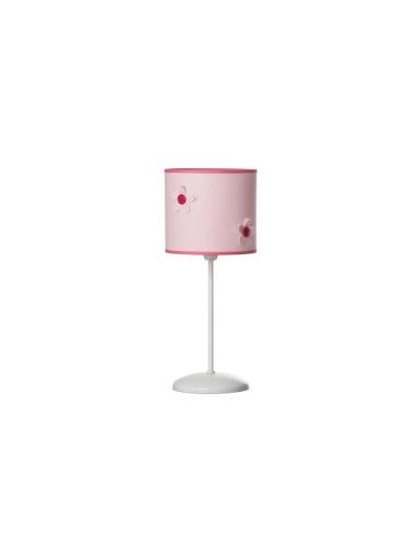 Lampe de table rose pour enfants et adolescents Série Button 1xE14 | leonleds