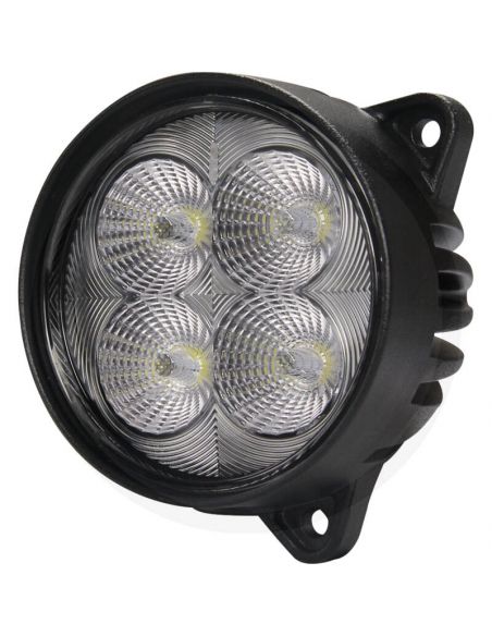 Refletor LED redondo embutido de 40W Ø 84 com conector alemão 12/24V | Case New Holland | LeonLeds