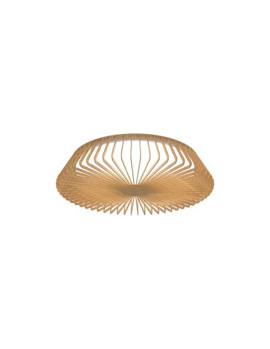 Plafon pequeno circular LED com acabamento em madeira Mantra 7964 | leonleds