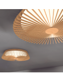 Plafonnier LED finition bois circulaire format 7964 7967 | leonleds
