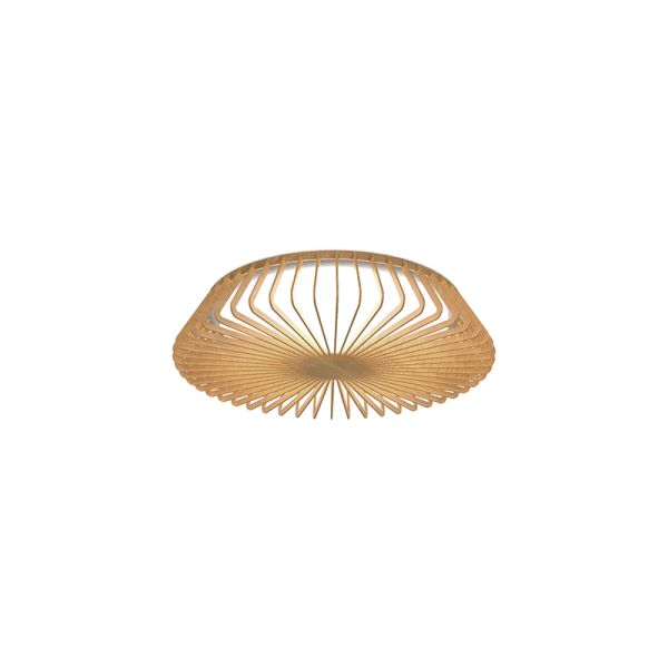 Plafón LED acabado madera circular pequeño Mantra 7967 | LeonLeds