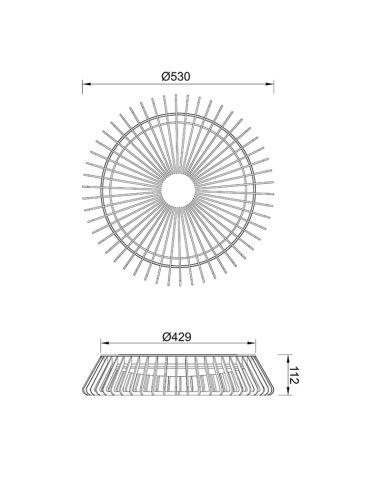 Plafón LED acabado madera circular formato 7964 7967 | LeonLeds