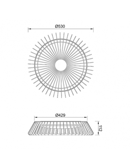 Plafonnier LED finition bois circulaire format 7964 7967 | leonleds