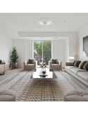 Plafón LED redondo Himalaya blanco con mando ambiente
