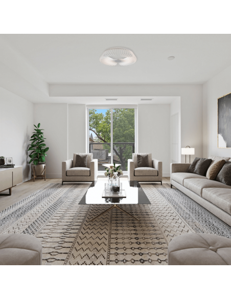 Plafonnier LED rond blanc Himalaya avec contrôle ambiant