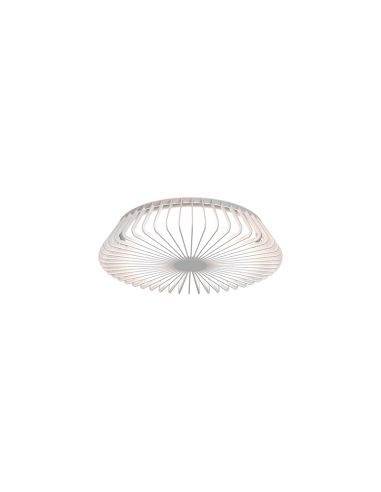 Plafón LED redondo Himalaya blanco con mando pequeño