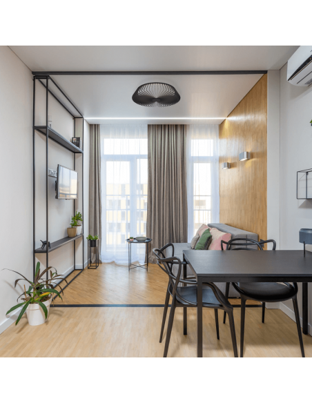 Plafonnier LED Himalaya noir dimmable noir Himalaya