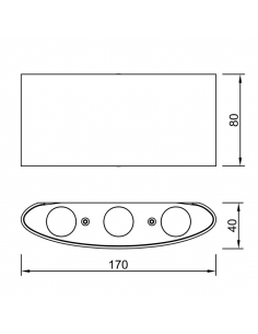 Aplique LED rectangular exterior modelo Arcs de Mantra | LeonLeds Apliques LED 2