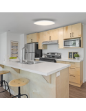 Plafón LED redondo blanco Slim 24W ambiente