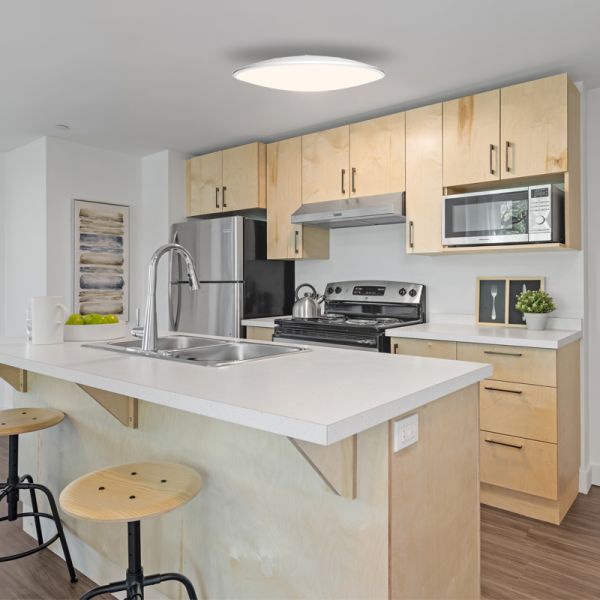 Plafón LED blanco grande ultrafino Slim ambiente