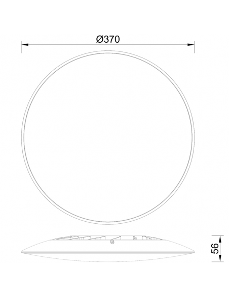 Plafón LED redondo blanco Slim 24W 5000k Medidas Mantra