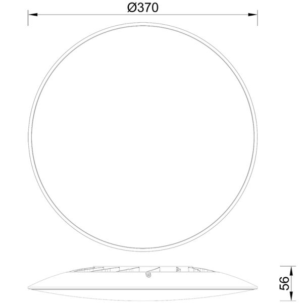 Plafón LED redondo blanco Slim 24W 5000k Medidas Mantra