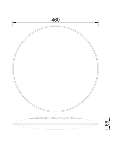 Plafón LED blanco grande ultrafino Slim medidas