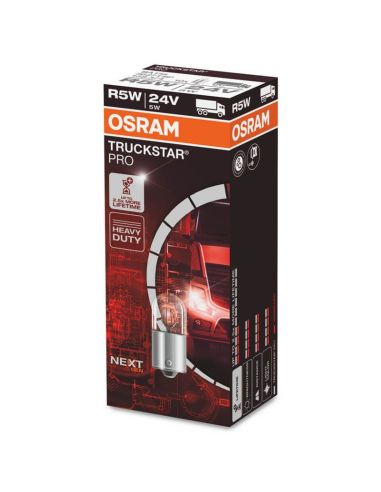 Bombilla R5W 24V BA15s Halógena TruckStar PRO Osram 5627TSP 4062172158374 | LeonLeds
