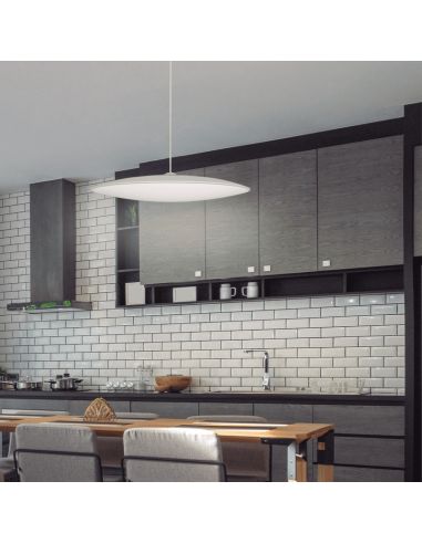 Lámpara colgante LED Slim circular blanca ambiente