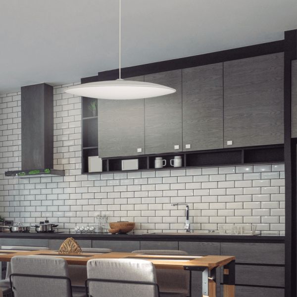Lámpara colgante LED Slim circular blanca ambiente