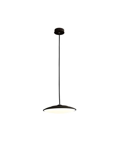 Lámpara de techo LED negra redonda Slim pequeño
