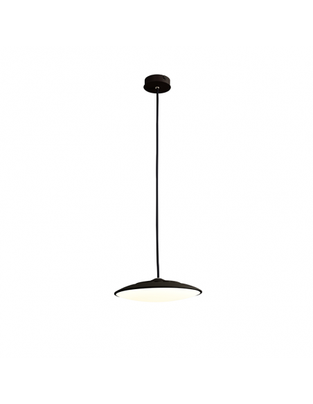 Lámpara de techo LED negra redonda Slim pequeño