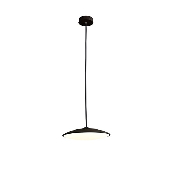 Lámpara de techo LED negra redonda Slim pequeño