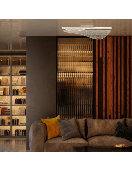 Plafón LED blanco Bianca decorativo 3000k ambiente