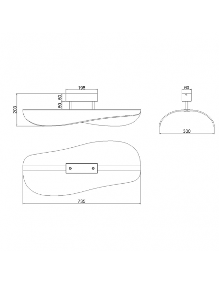 Plafón LED blanco Bianca decorativo 3000k medidas