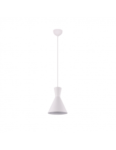 Lámpara de techo metálica de diseño moderno Enzo 1 X E27 Blanco | LeonLeds
