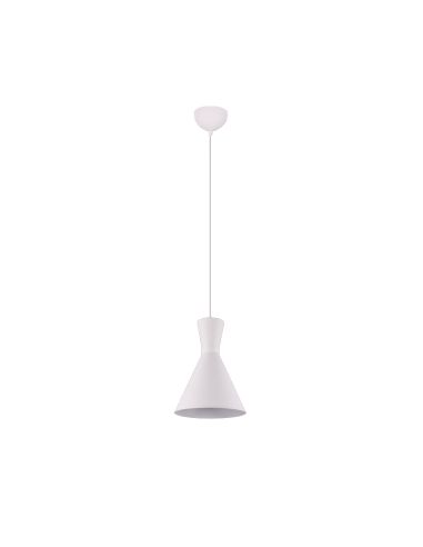 Lámpara de techo metálica de diseño moderno Enzo 1 X E27 Blanco | LeonLeds