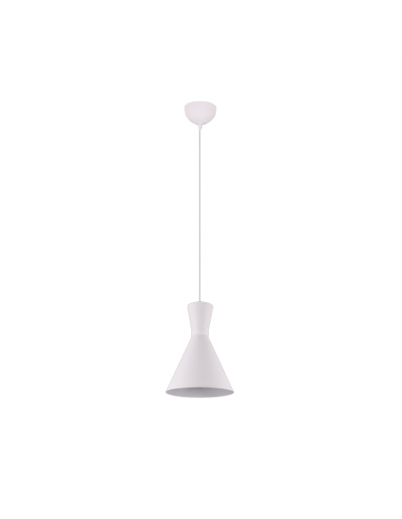 Plafonnier design moderne en métal Enzo 1 X E27 Blanc | leonleds