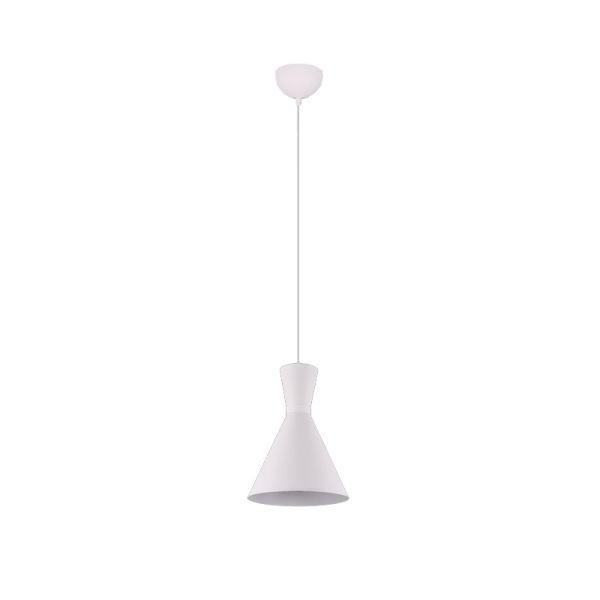 Lámpara de techo metálica de diseño moderno Enzo 1 X E27 Blanco | LeonLeds