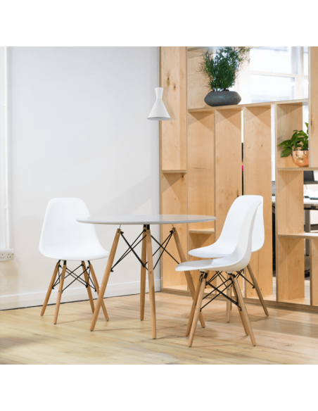 Ambiente Lámpara de techo metálica de diseño moderno Enzo 1 X E27 Blanco | LeonLeds