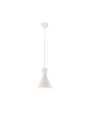 Plafonnier design moderne en métal Enzo 1 X E27 Blanc | leonleds