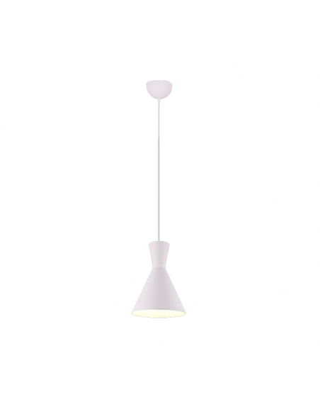 Lámpara de techo metálica de diseño moderno Enzo 1 X E27 Blanco | LeonLeds