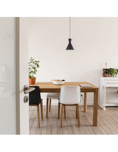 Ambiente Lámpara de techo metálica de diseño moderno Enzo 1 X E27 Negra | LeonLeds