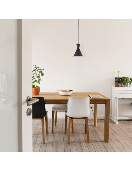 Ambiente Lámpara de techo metálica de diseño moderno Enzo 1 X E27 Negra | LeonLeds