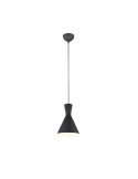 Luminária de teto de metal design moderno Enzo 1 X E27 Preto | leonleds