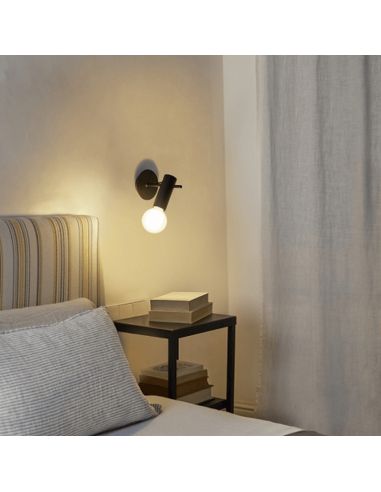 Applique murale Nude 1xE27 noir ambiant