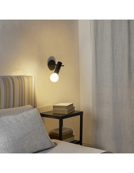 Aplique nude 1xE27 ambiente preto