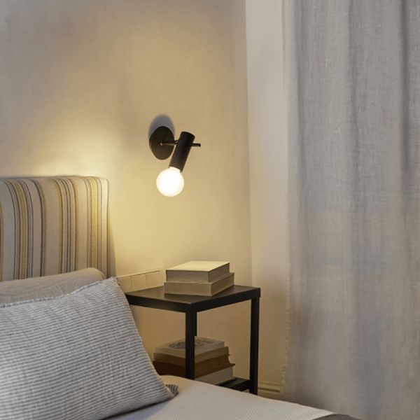 Aplique nude 1xE27 ambiente preto