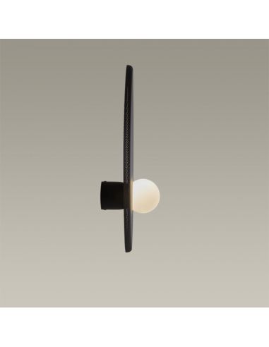 Applique LED ronde Trip en profilé métallique noir