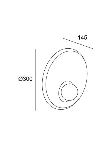 Grande lampe ronde Trip 1xE14 mesures
