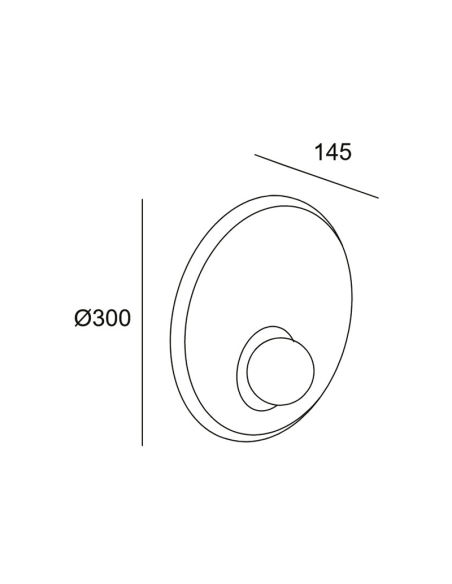 Grande lampe ronde Trip 1xE14 mesures