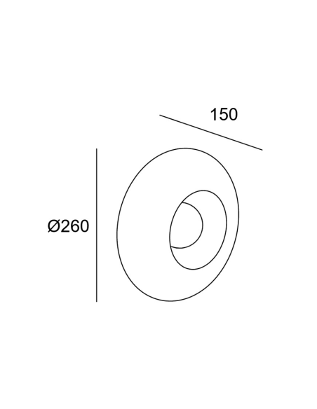 Medidas da luminária de parede âmbar Trip Glass