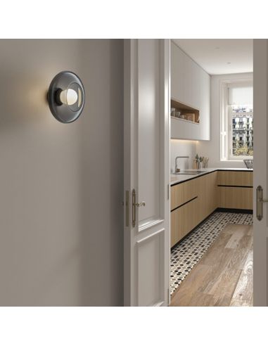 Aplique de parede Trip Glass Ambiente âmbar fumê