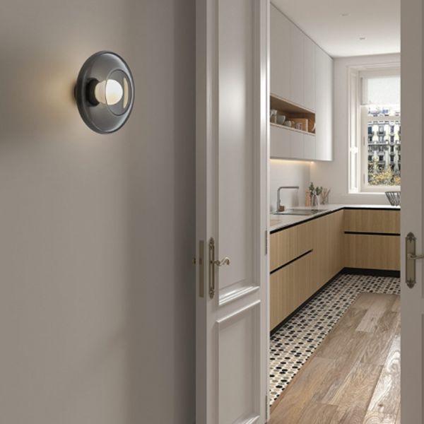 Aplique de parede Trip Glass Ambiente âmbar fumê